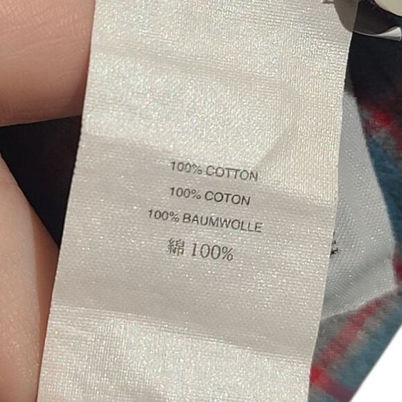 J. Crew Gray Blue Windowpane Classic Button Shirt Size XL - Picture 6 of 7